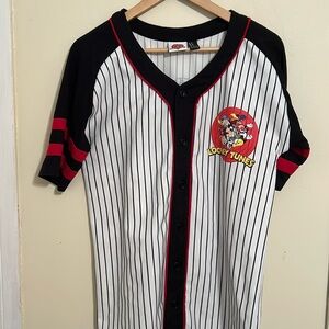 Looney Tunes Logo Baseball Jersey Shirt Small S - Tshirt